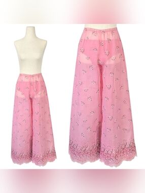 1960s Vintage Pink Pants & Panties Set 60s Hostess Matching Set Bikini XS Small